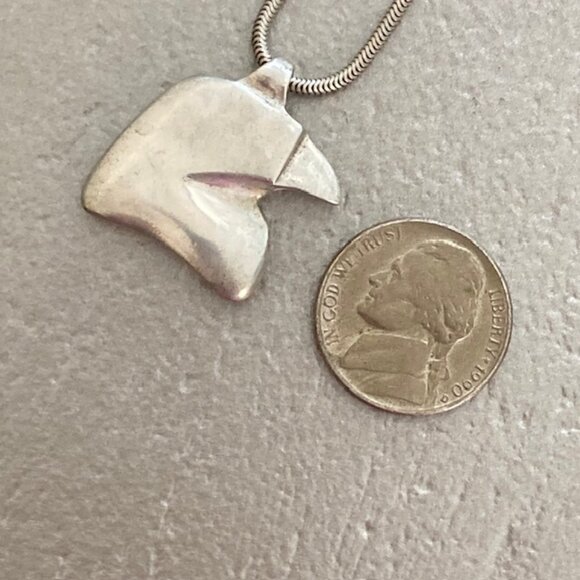 ONE OF A KIND Barry Kieselstein Cord Vintage Sterling Silver 925 Bird Necklace - Picture 5 of 11